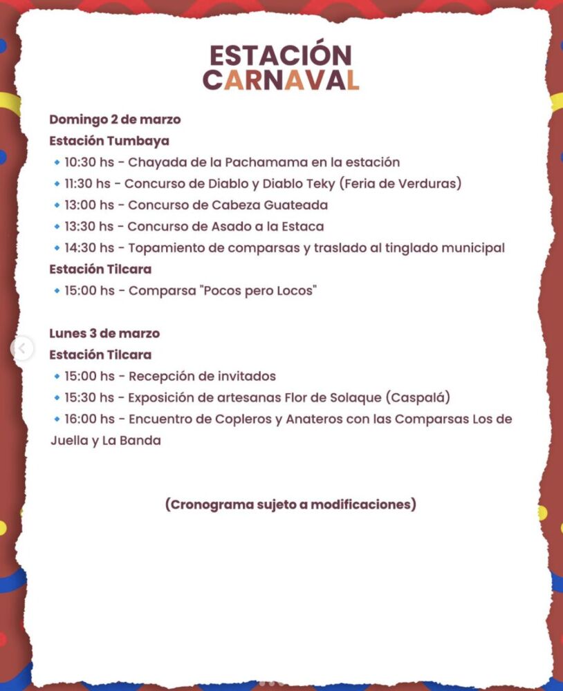 Carnaval en el Tren Solar - Ojos del Mundo